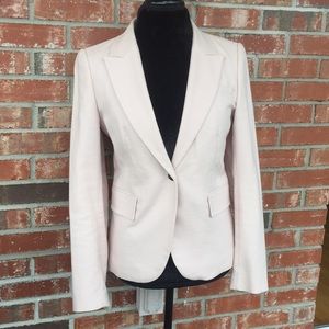 A classic Zara Women club blazer in baby pink
